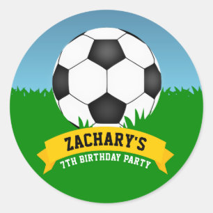 Soccer Party Classic Round Sticker