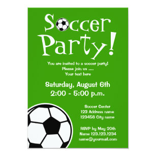 Soccer party invitations for Birthdays or BBQ