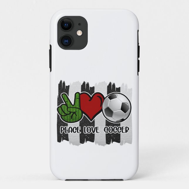 Soccer Peace and Love Case-Mate iPhone Case (Back)