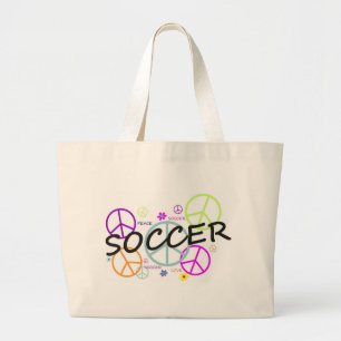 Soccer Peace Large Tote Bag