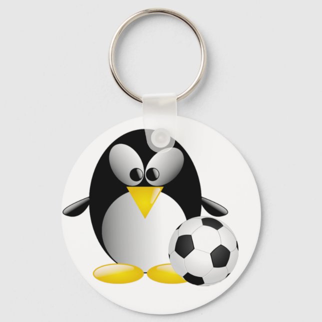 Soccer Penguin Keychain (Front)