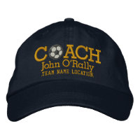 Soccer Personalise Coach Hat Name Team