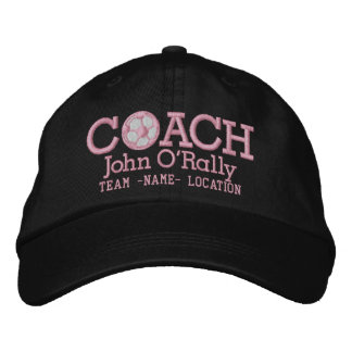Soccer Personalise Coach Hat Name Team