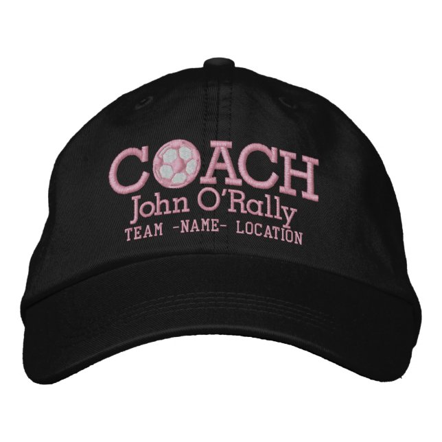 Soccer Personalise Coach Hat Name Team (Front)