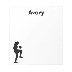 Soccer Personalised Notepad (female)