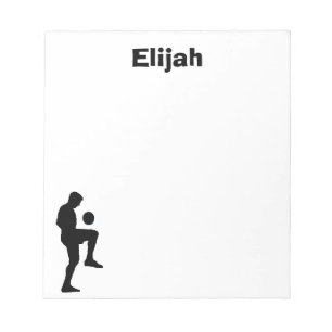 Soccer Personalised Notepad (male)