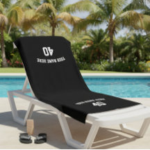 Soccer Personalized Black and White Towel