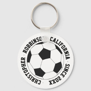 Soccer personalized key ring