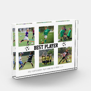 Soccer photo collage template
