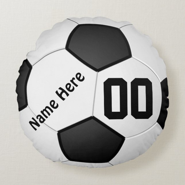 Soccer Pillows NAME, NUMBER, Your TEXT COLORS (Front)