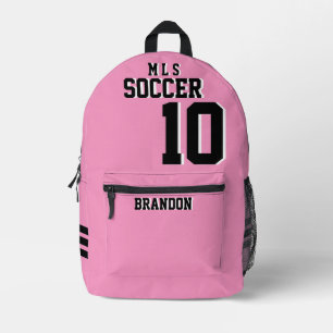 soccer pink backpacks pink personalised football