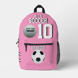 soccer pink backpacks pink personalised player gol