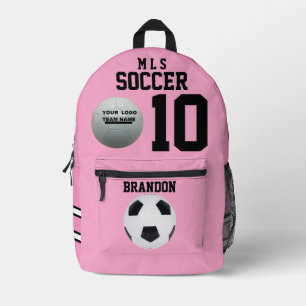 soccer pink backpacks ROSE personalised player gol