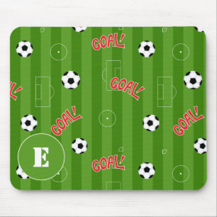 Soccer Pitch Personalised Football Player Mouse Pad
