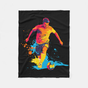 Soccer Player _1 Fleece Blanket