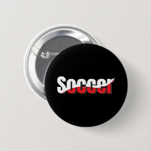Soccer Player Abstract Swish - Word Art 6 Cm Round Badge