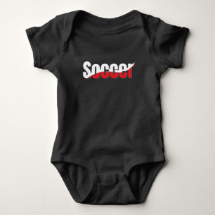 Soccer Player Abstract Swish - Word Art Baby Bodysuit
