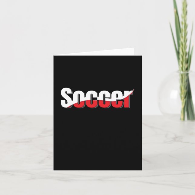 Soccer Player Abstract Swish - Word Art Card (Front)