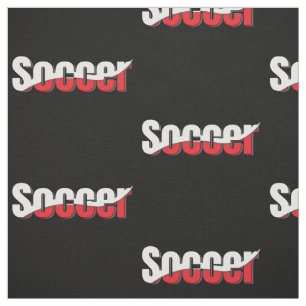 Soccer Player Abstract Swish - Word Art Fabric