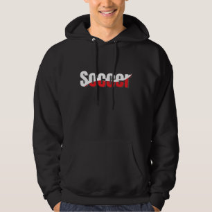 Soccer Player Abstract Swish - Word Art Hoodie