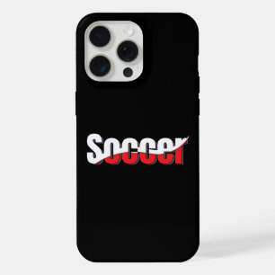Soccer Player Abstract Swish - Word Art iPhone 15 Pro Max Case