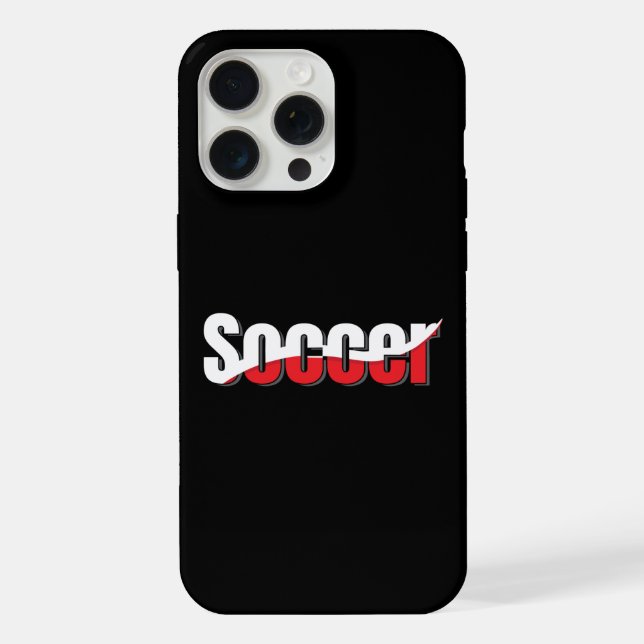 Soccer Player Abstract Swish - Word Art iPhone Case (Back)