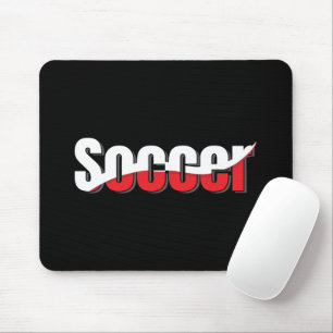 Soccer Player Abstract Swish - Word Art Mouse Pad