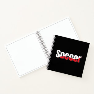 Soccer Player Abstract Swish - Word Art Notebook