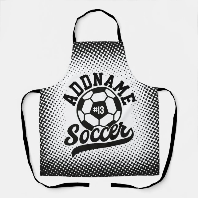Soccer Player ADD NAME Football Team Personalised Apron (Front)