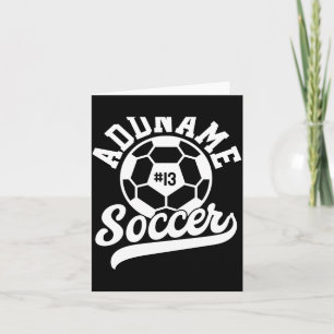 Soccer Player Add Name Football Team Personalised Card