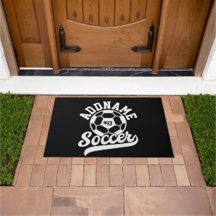 Soccer Player ADD NAME Football Team Personalised Doormat