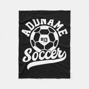 Soccer Player Add Name Football Team Personalised Fleece Blanket