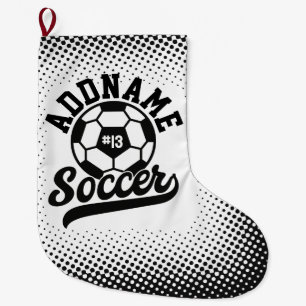 Soccer Player ADD NAME Football Team Personalised Large Christmas Stocking
