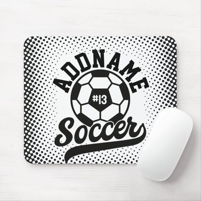 Soccer Player ADD NAME Football Team Personalised Mouse Pad (With Mouse)