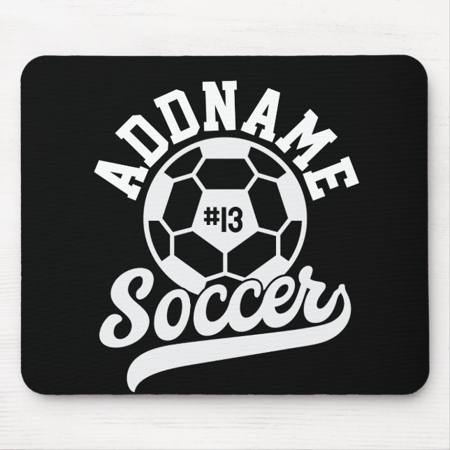 Soccer Player ADD NAME Football Team Personalised Mouse Pad (Front)