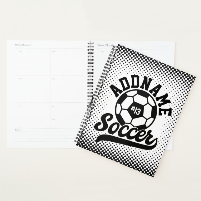 Soccer Player ADD NAME Football Team Personalised Planner (Display)