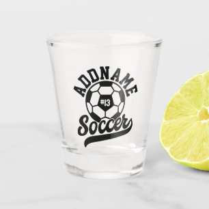 Soccer Player ADD NAME Football Team Personalised Shot Glass