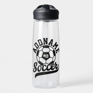 Soccer Player ADD NAME Football Team Personalised Water Bottle