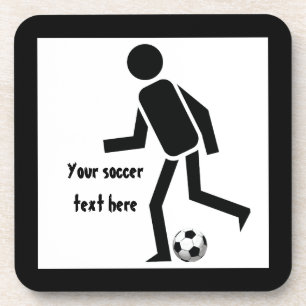 Soccer player and ball custom coaster