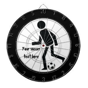 Soccer player and ball custom dartboard