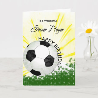 Soccer Player Birthday Card