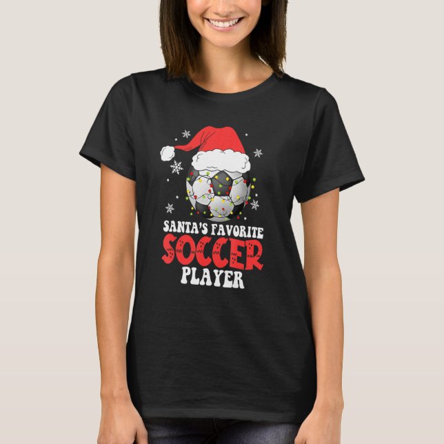 Soccer Player Christmas Soccer   T-Shirt (Front)
