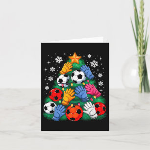 Soccer Player Christmas Tree Light Xmas Soccer Lov Card