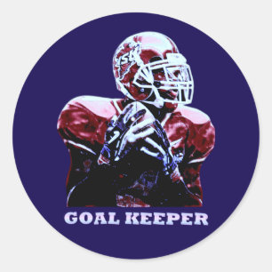 soccer player classic round sticker