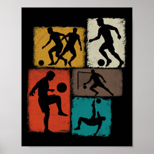 Soccer Player Collage Men Kids Coach Youth Boys _1 Poster