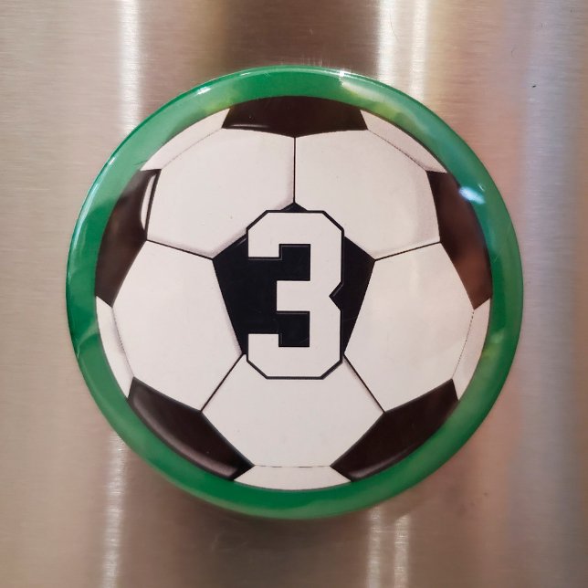 Soccer Player Custom Jersey Number/Initials Sports Magnet (Creator Uploaded)