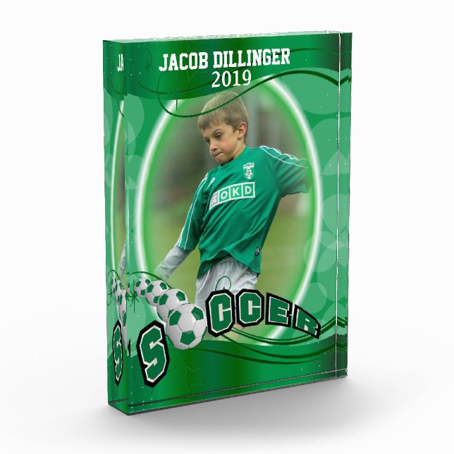 Soccer Player Design - DIY Photo Template Block (Left)