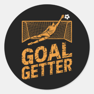 Soccer Player Design For Goal Keeper And Soccer Lo Classic Round Sticker
