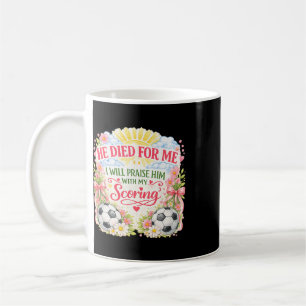 Soccer Player Easter Jesus Risen Resurrection Girl Coffee Mug