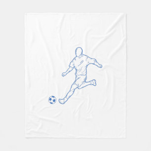soccer player fleece blanket